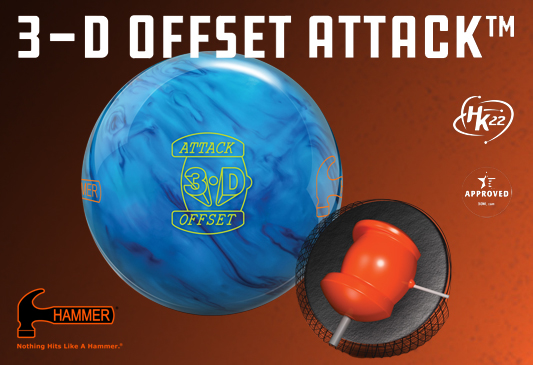 Click here to shop Hammer 3D Offset Attack bowling ball